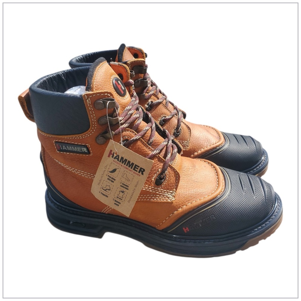 Men's Brown and Black Work‎ Boots